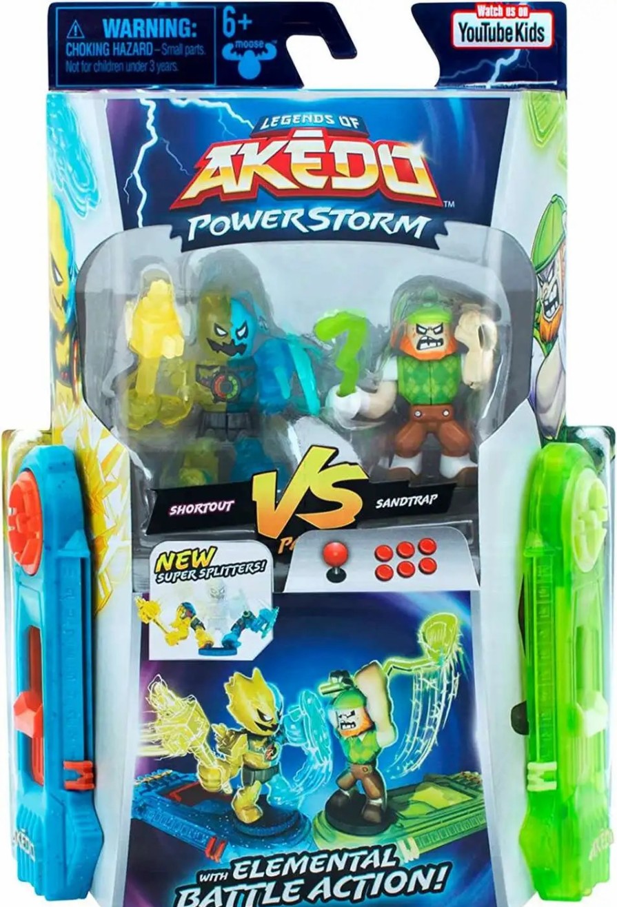 All Brands Moose Toys | Legends Of Akedo Powerstorm Shortout Vs Sandtrap Mini Battling Action Figure 2-Pack