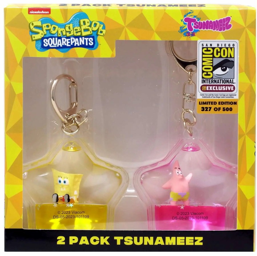 All Brands Surreal Entertainment | Spongebob Squarepants Tsunameez Exclusive Keychain 2-Pack