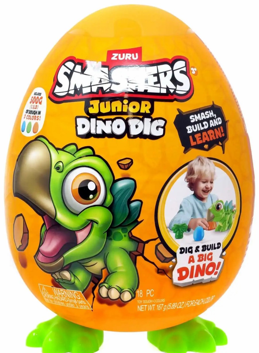 All Brands Zuru Toys | Smashers Junior Dino Dig Green Dinosaur Small Mystery Egg [12 Surprises|]