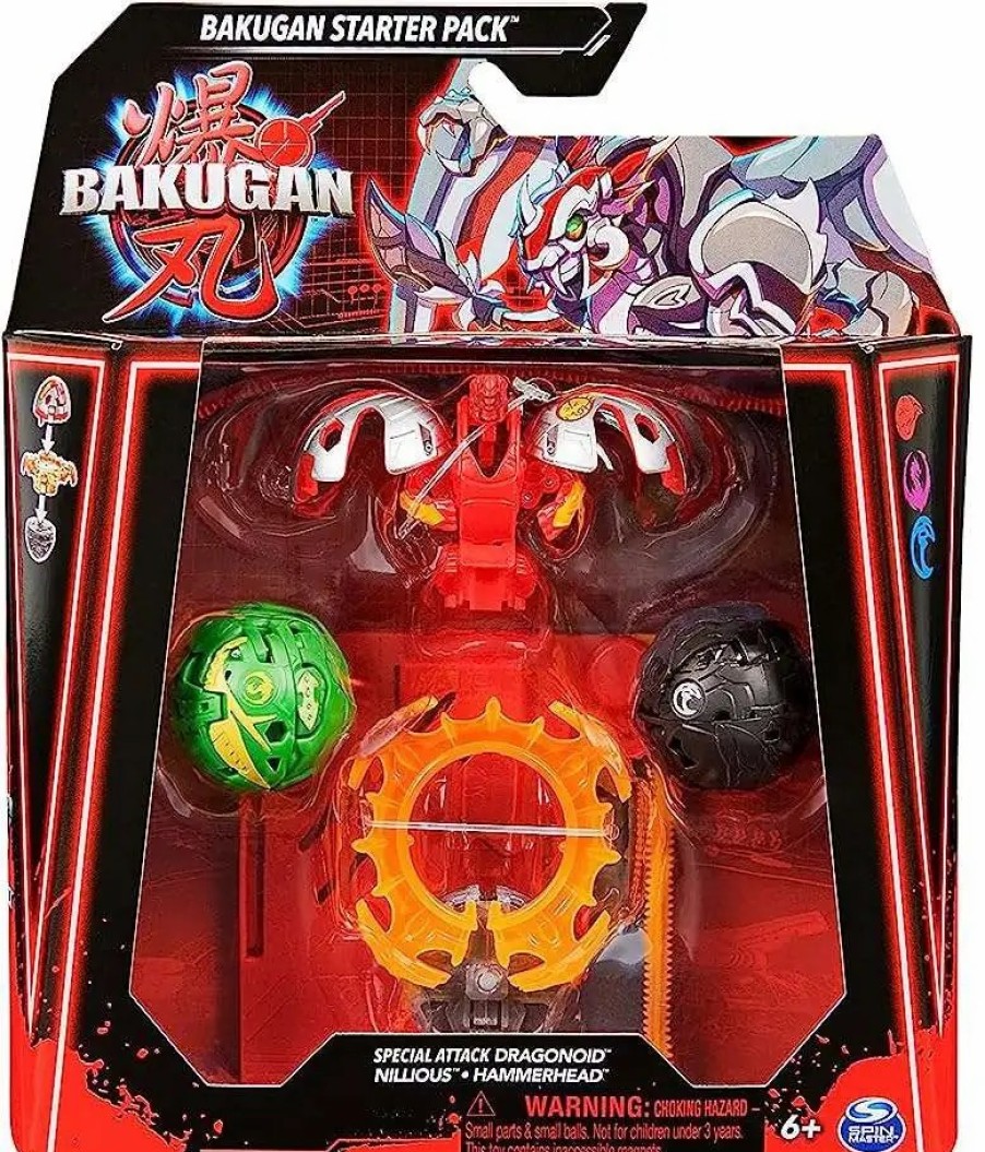 All Brands Spin Master | Bakugan 2023 Special Attack Dragonoid, Nillious & Hammerhead 3-Figure Starter Pack [Includes Online Roblox Game Code!]