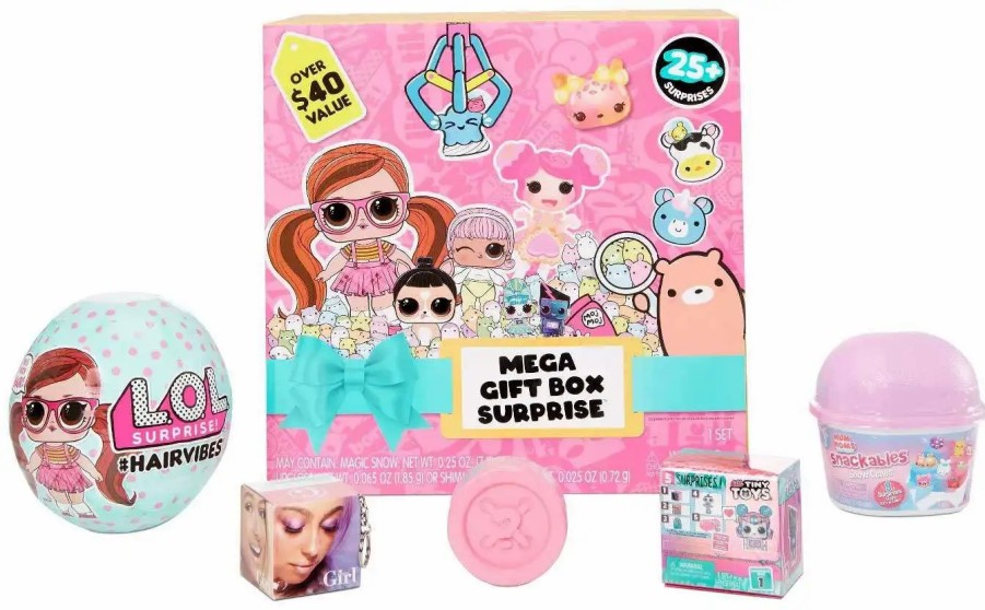 All Brands MGA Entertainment | Mga Entertainment Mega Gift Box Surprise Mystery Box [Lol Surprise, Lalaloopsy, Moj Moj, Num Noms & Who'S That Girl]