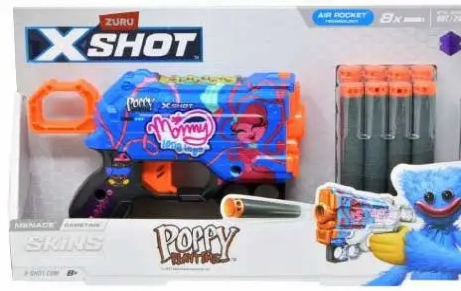 All Brands Zuru Toys | Poppy Playtime X-Shot Skins Menace Gametime Blaster [8 Darts]