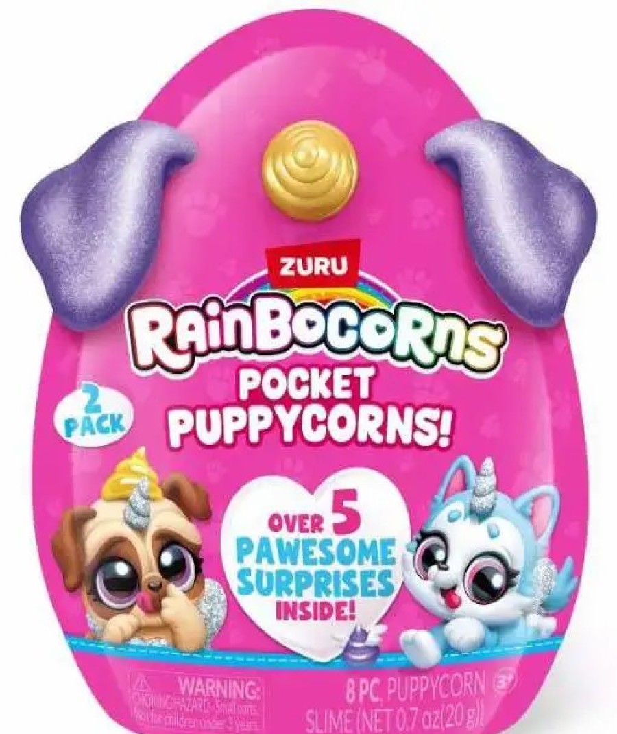 All Brands Zuru Toys | Rainbocorns Pocket Puppycorns! Series 1 Exclusive Mystery 2-Pack [2 Random Bobble Head Figures, 5+ Pawesome Surprises!]