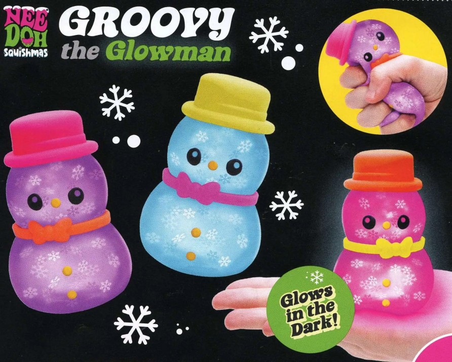 All Brands Schylling | Needoh The Groovy Glob Squishmas The Groovy Glowman Stress Ball [Random Color] (Pre-Order Ships October)