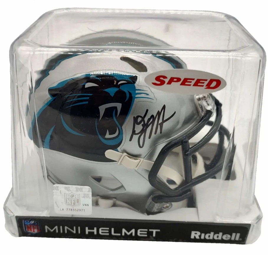 All Brands Tristar | Nfl Carolina Panthers 2022 Tristar Hidden Treasures Dj Moore Autographed Mini Helmet