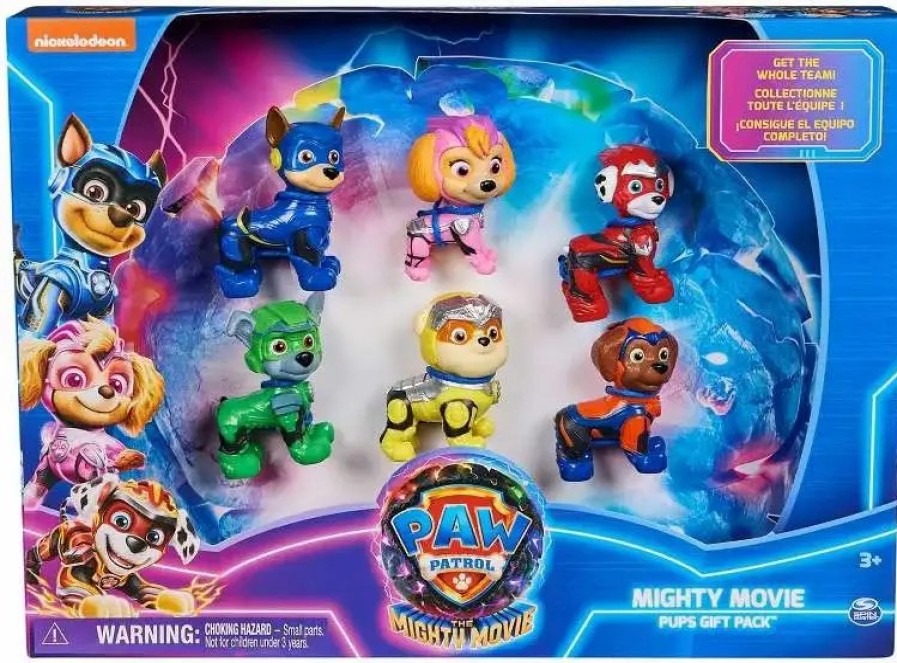 All Brands Spin Master | Paw Patrol The Mighty Movie Mighty Movie Figure 6-Pack