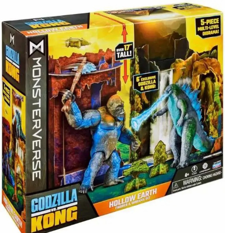 All Brands Playmates | Godzilla Vs Kong Monsterverse Hollow Earth 6-Inch Playset [Figures & Diorama Set]