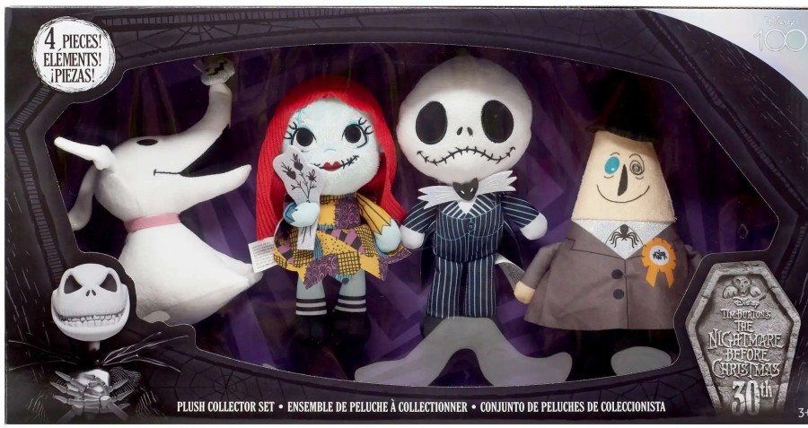 All Brands Just Play | The Nightmare Before Christmas Jack, Zero, Sally & The Mayor 7-Inch Plush 4-Pack Collector Set