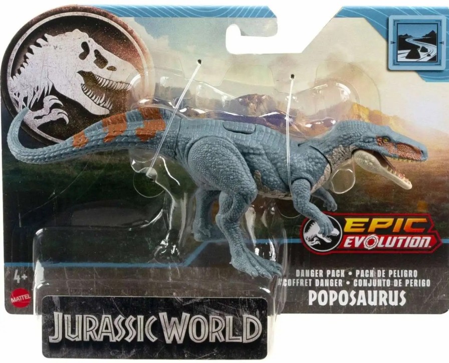 All Brands Mattel | Jurassic World Epic Evolution Danger Pack Poposaurus Action Figure