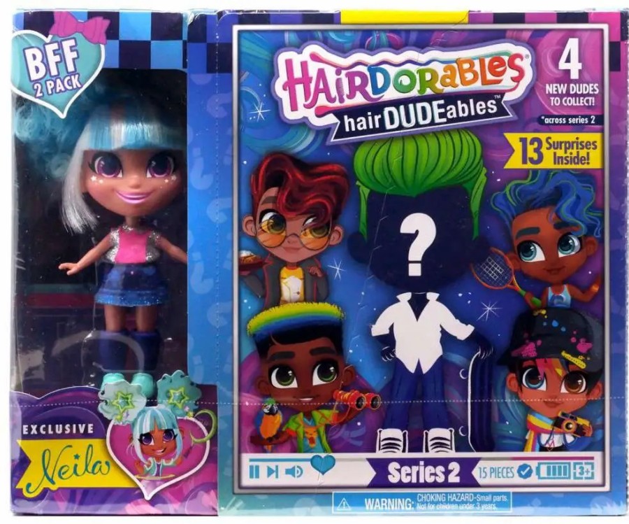 All Brands Just Play | Hairdorables Series 2 Doll Neila Bonus Bestie 2-Pack