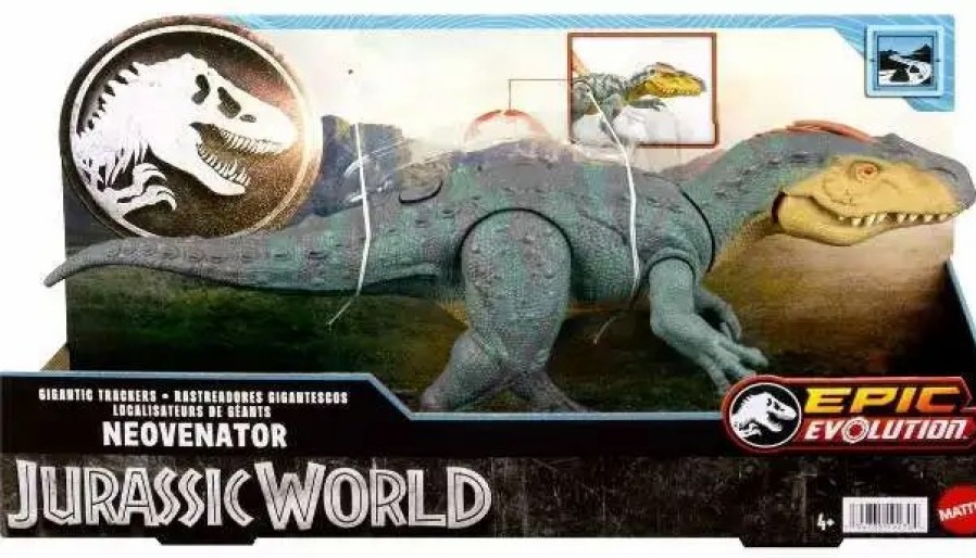 All Brands Mattel | Jurassic World Epic Evolution Gigantic Trackers Neovenator Action Figure