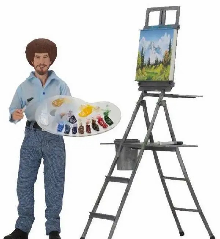 All Brands NECA | Neca Bob Ross Clothed Action Figure [The Joy Of Painting]