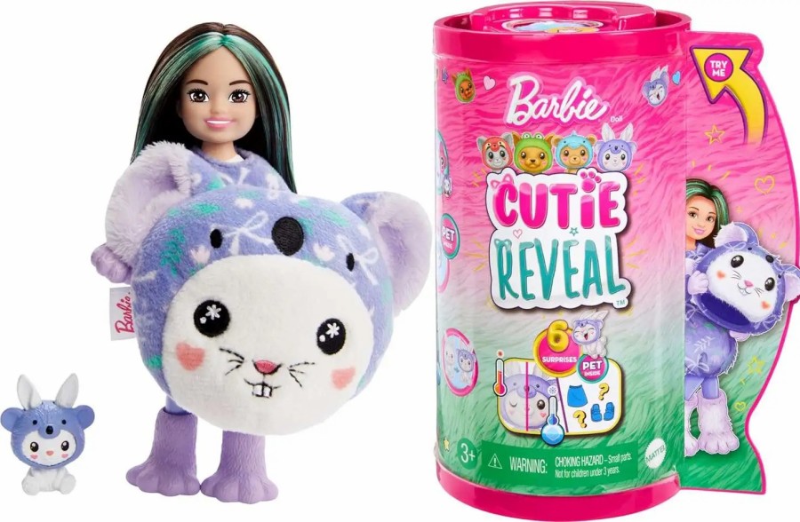 All Brands Mattel | Barbie Cutie Reveal Costume Animal Series Chelsea As Bunny In Koala Costume Surprise Doll