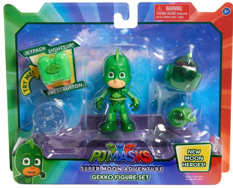 All Brands Just Play | Disney Junior Pj Masks Super Moon Adventure Gekko 3-Inch Figure Set