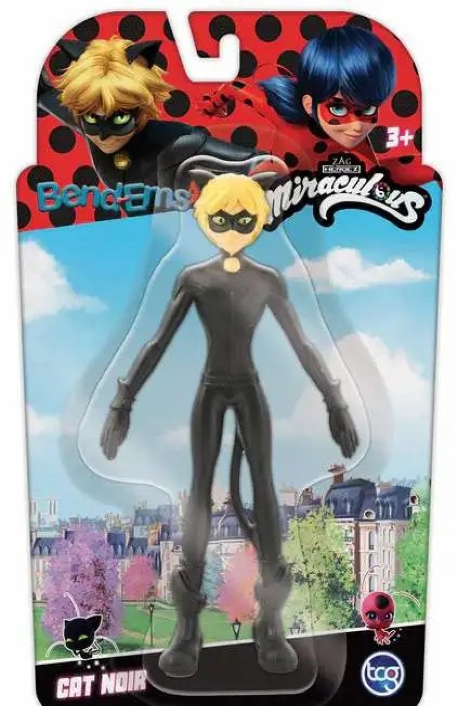 All Brands TCG Toys | Miraculous Bend-Ems Cat Noir 5.5-Inch Bendable Figure