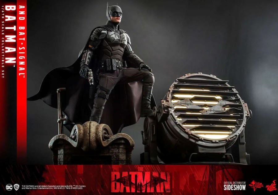 All Brands Hot Toys | The Batman Movie Masterpiece Batman And Bat-Signal Collectible Figure (Pre-Order Ships February)