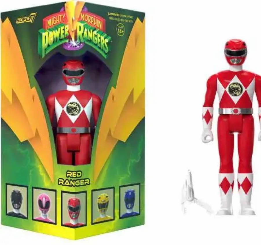 All Brands Super7 | Power Rangers Mighty Morphin' Red Ranger Exclusive Action Figure [Triangle Box Package]