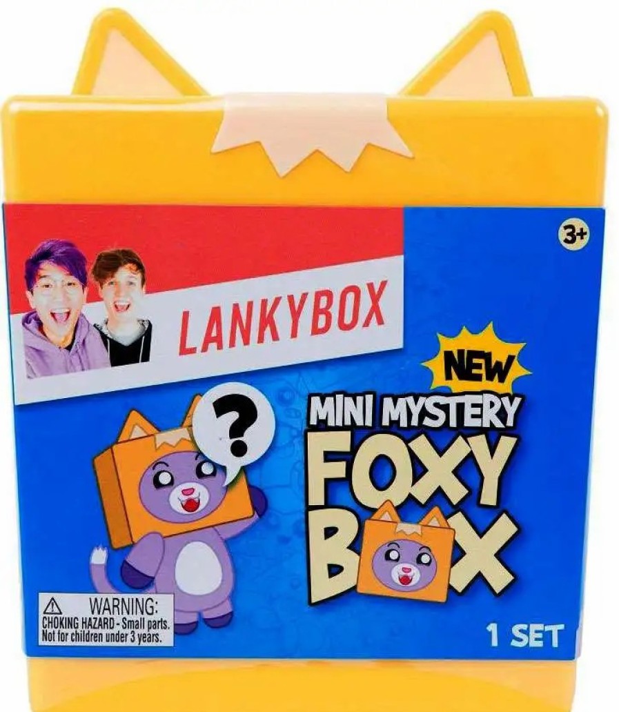 All Brands Bonkers Toy Co. | Lankybox Series 3 Foxy Box Mini Mystery Box [2 Figures, 1 Squishy, 3 Stickers, 1 Pop-It & Mini Mystery Box]