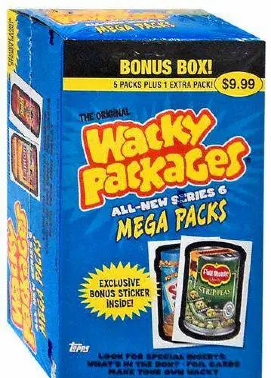 All Brands Topps | Wacky Packages Topps All-New Series 6 Trading Card Sticker Mega Packs Bonus Box [6 Packs]