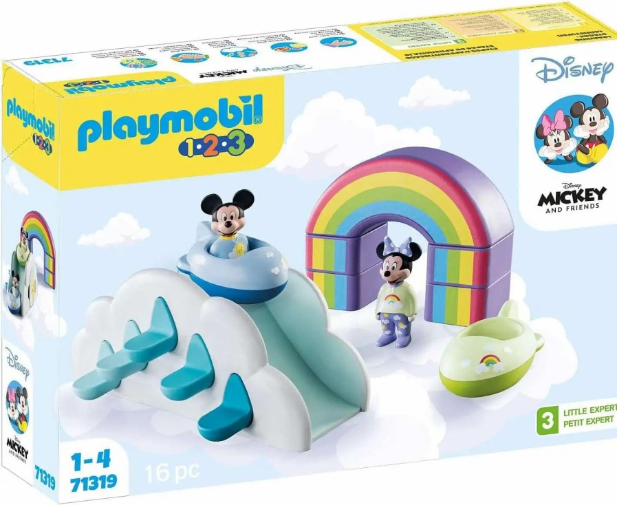 All Brands Playmobil | Playmobil Disney Mickey & Friends 1.2.3 Mickey'S & Minnie'S Cloud Home #71319