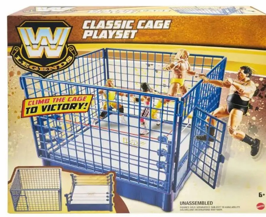 All Brands Mattel Toys | Wwe Wrestling Playsets Classic Cage Playset Action Figure Playset