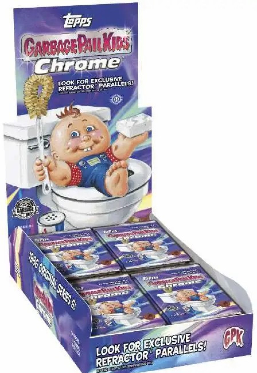 All Brands Topps | Garbage Pail Kids Topps 2023 Chrome (1986 Original Series 6) Trading Card Hobby Box [24 Packs]