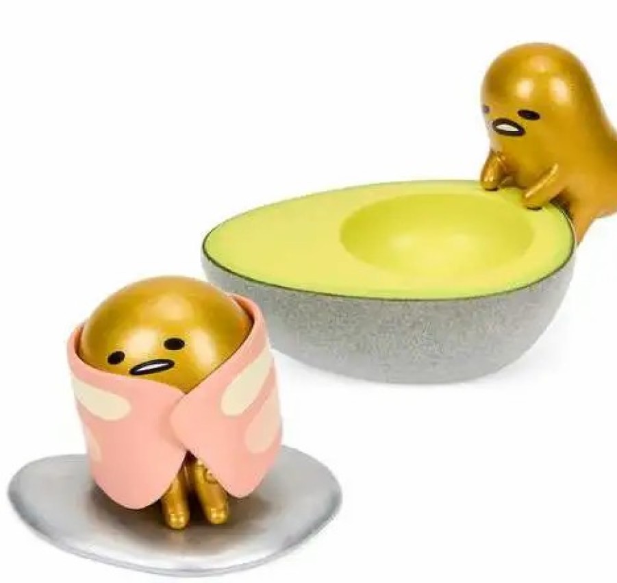 All Brands Kidrobot (NECA) | Sanrio Gudetama Vinyl Mini Figure Bacon Wrapped + Avocado 2-Pack [Breakfast With Gudetama]