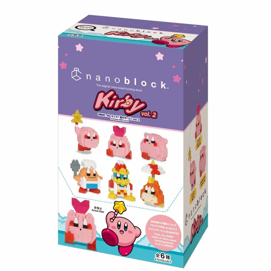 All Brands Kawada | Nanoblock Kirby Mininano Series 2 1.1-Inch Mystery Box [6 Packs] (Pre-Order Ships March)