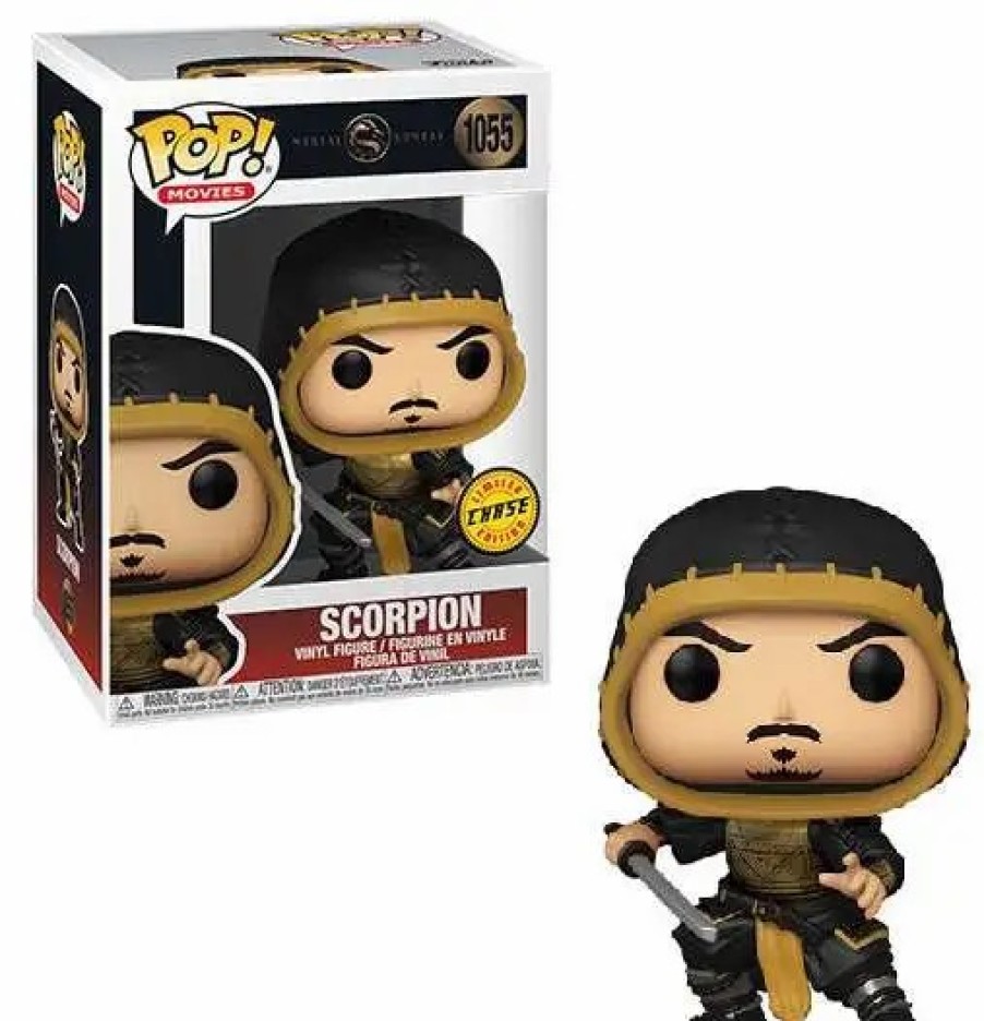 All Brands Funko | Funko Mortal Kombat Pop! Movies Scorpion Vinyl Figure #1055 [Unmasked, Chase Version]