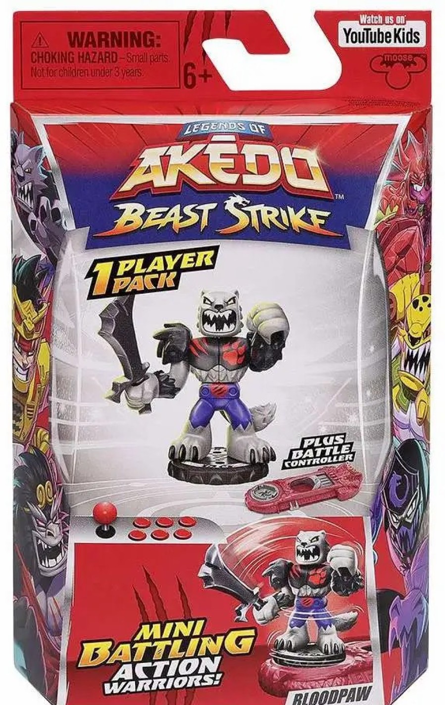 All Brands Moose Toys | Legends Of Akedo Beast Strike Bloodpaw Mini Battling Action Figure