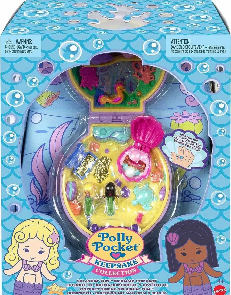 All Brands Mattel Toys | Polly Pocket Keepsake Collection Mermaid Dreams Compact