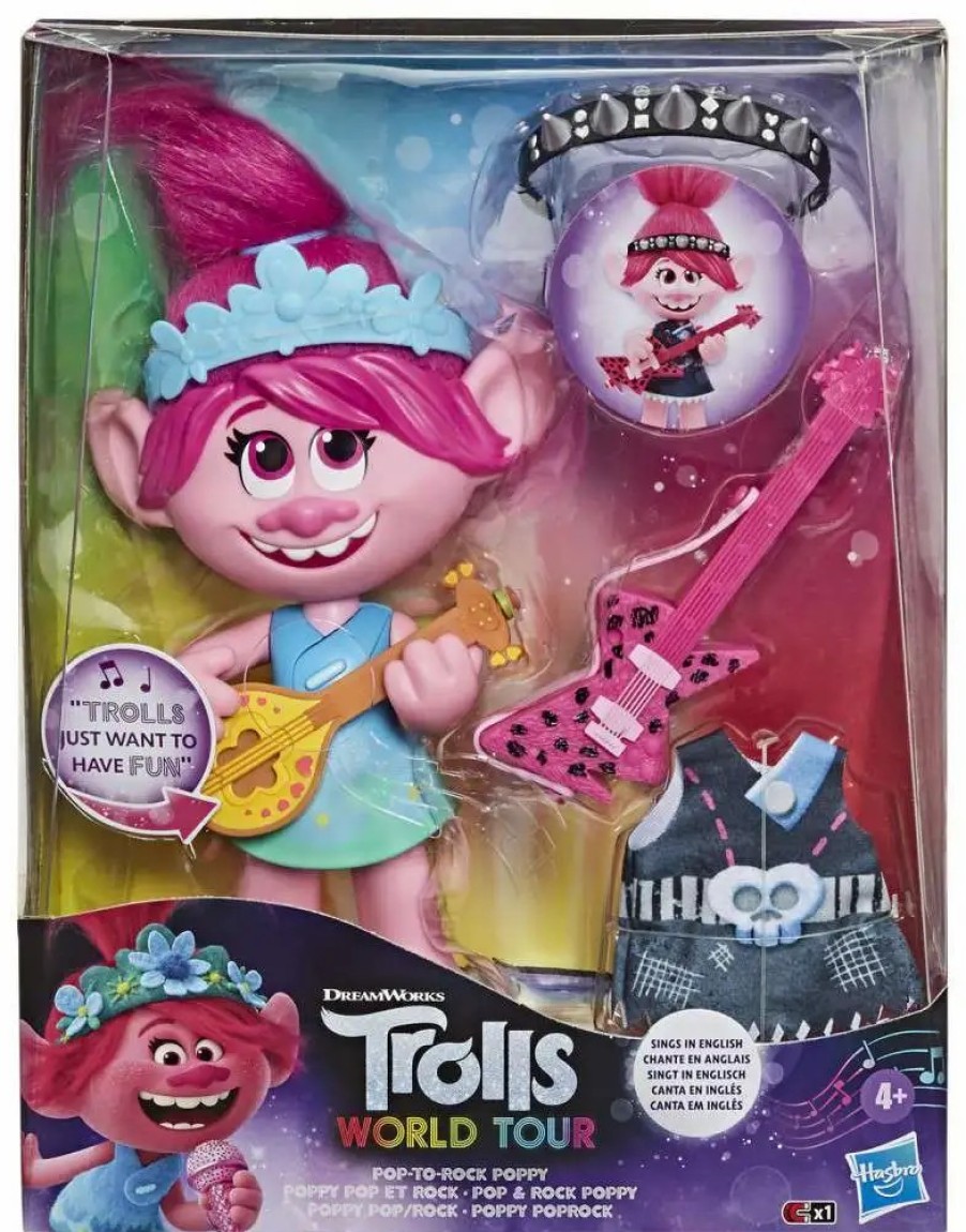 All Brands Hasbro Toys | Trolls World Tour Pop To Rock Poppy Doll