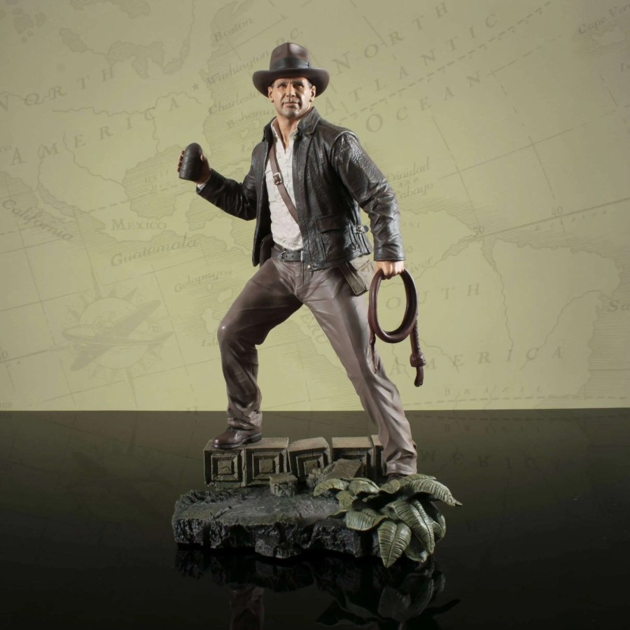 All Brands Diamond Select Toys | Indiana Jones Premier Collection Indiana Jones 11-Inch Statue [Golden Idol, Sankara Stone & Holy Grail] (Pre-Order Ships February)