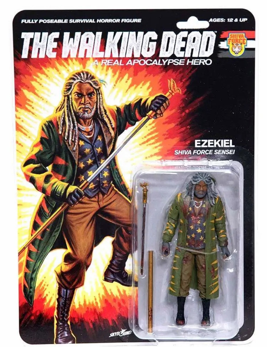 All Brands McFarlane Toys | Mcfarlane Toys The Walking Dead Shiva Force Ezekiel Action Figure [Bloody]