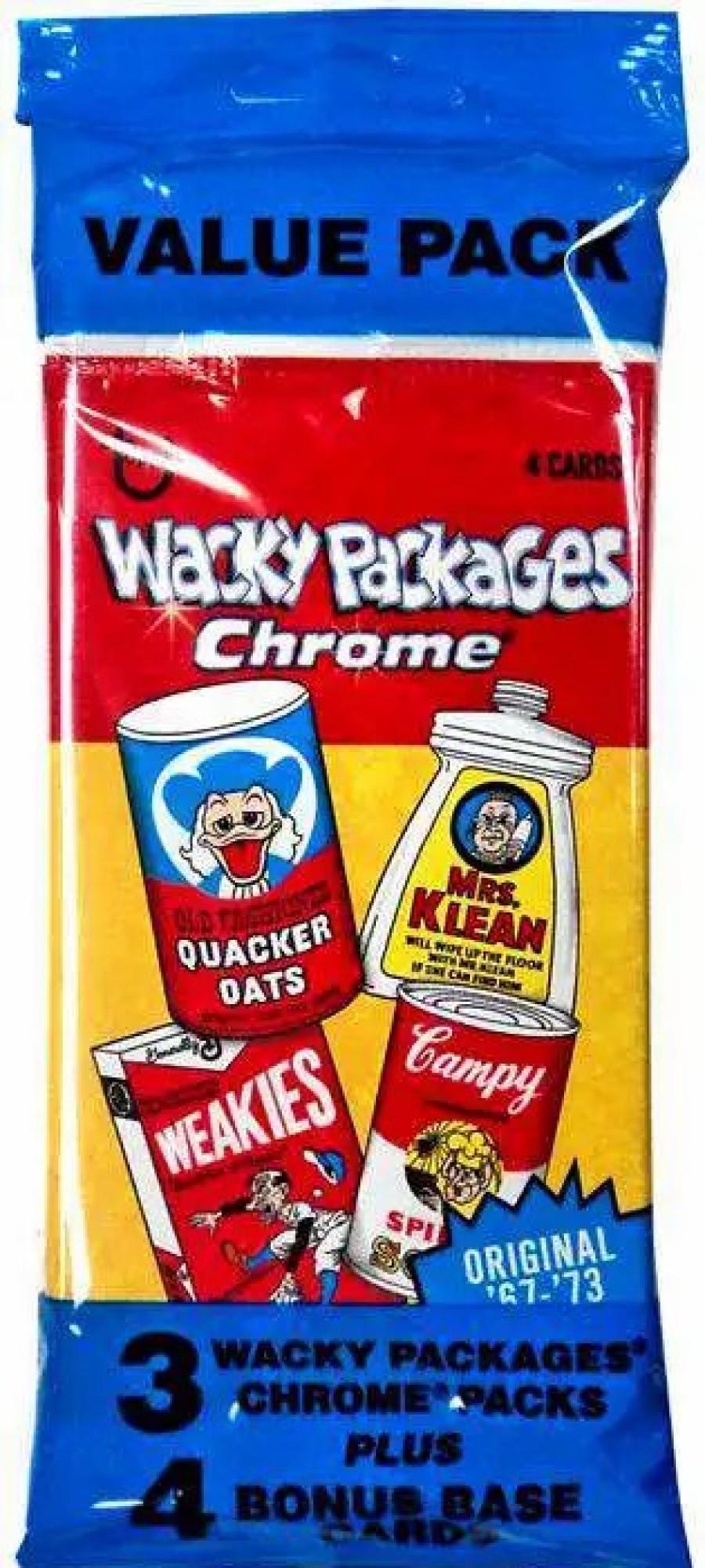 All Brands Topps | Wacky Packages Topps 2014 Chrome Trading Card Value Pack [3 Packs + 4 Base Cards]