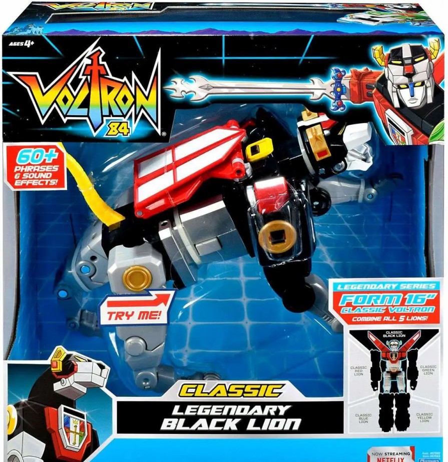 All Brands Playmates | Voltron 84 Classic Legendary Black Lion Deluxe Combinable Action Figure