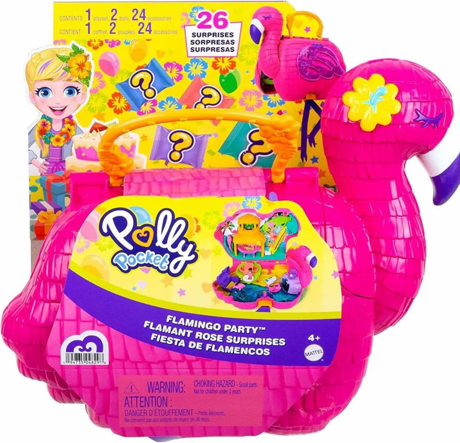 All Brands Mattel Toys | Polly Pocket Flamingo Party Playset