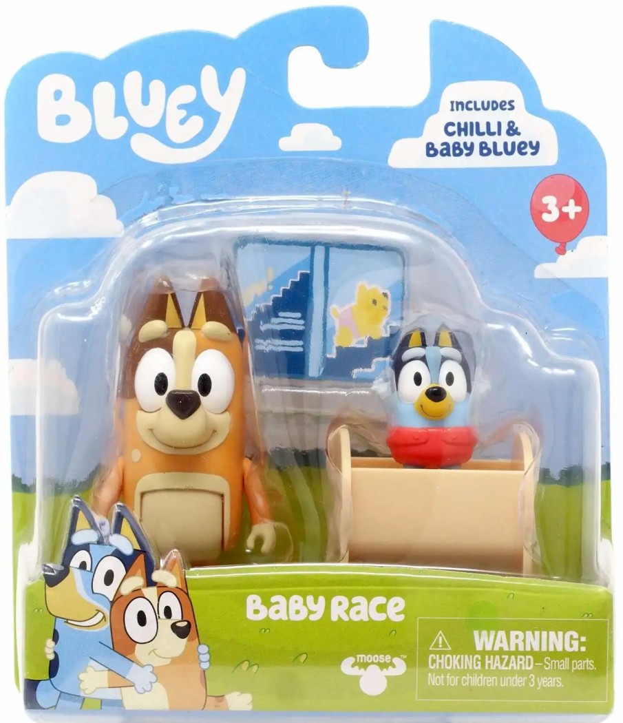 All Brands Moose Toys | Bluey Beach Baby Race Mini Figure 2-Pack [Chilli & Baby Bluey]