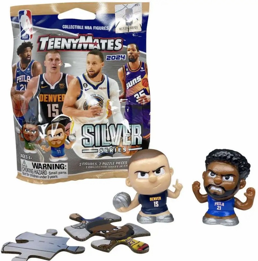 All Brands Party Animal Toys | Nba Teenymates Basketball Series 9 Silver Series Mystery Pack