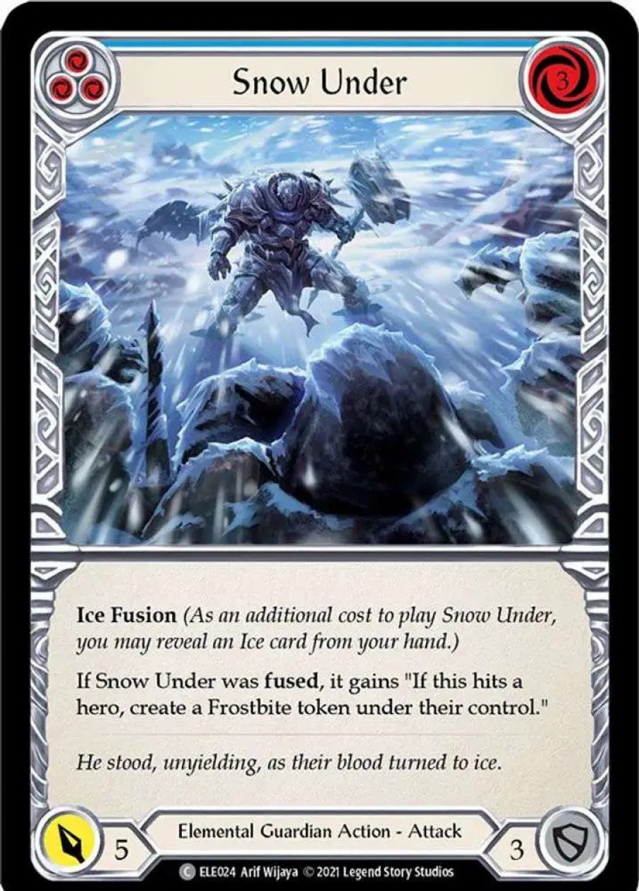 All Brands Legend Story Studio | Flesh And Blood Trading Card Game Tales Of Aria Common Snow Under Ele024 [Blue]