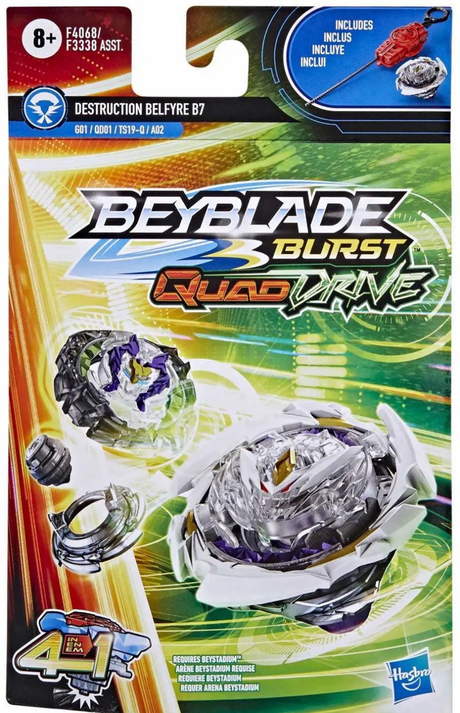 All Brands Hasbro Toys | Beyblade Burst Quaddrive Destruction Belfyre B7 Starter Pack