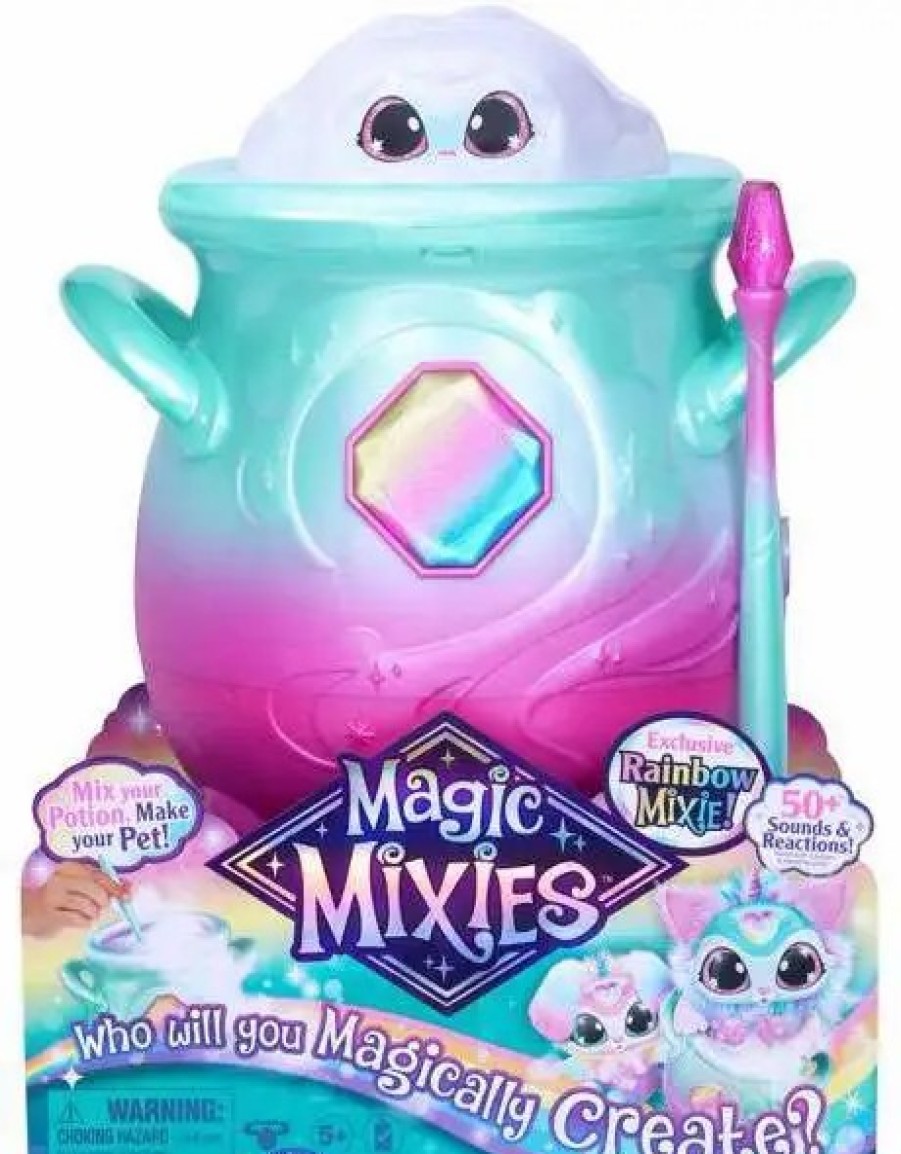 All Brands Moose Toys | Magic Mixies Magical Misting Cauldron Interactive Plush Toy [Rainbow]