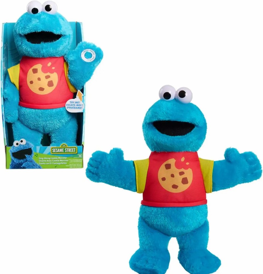 All Brands Just Play | Sesame Street Sing-Along Cookie Monster 13-Inch Plush With Sound