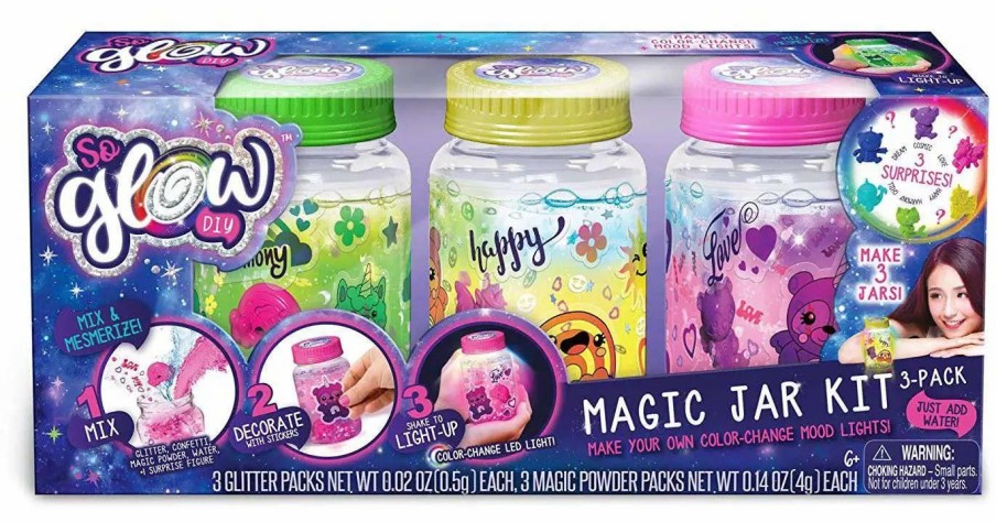 All Brands Canal Toys | So Glow Diy Mini Magic Jar Kit 3-Pack [Happy]