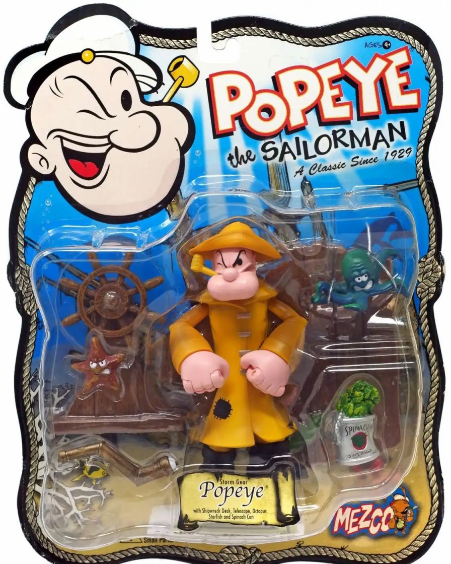 All Brands Mezco Toyz | Popeye The Sailor Man Storm Gear Popeye Action Figure