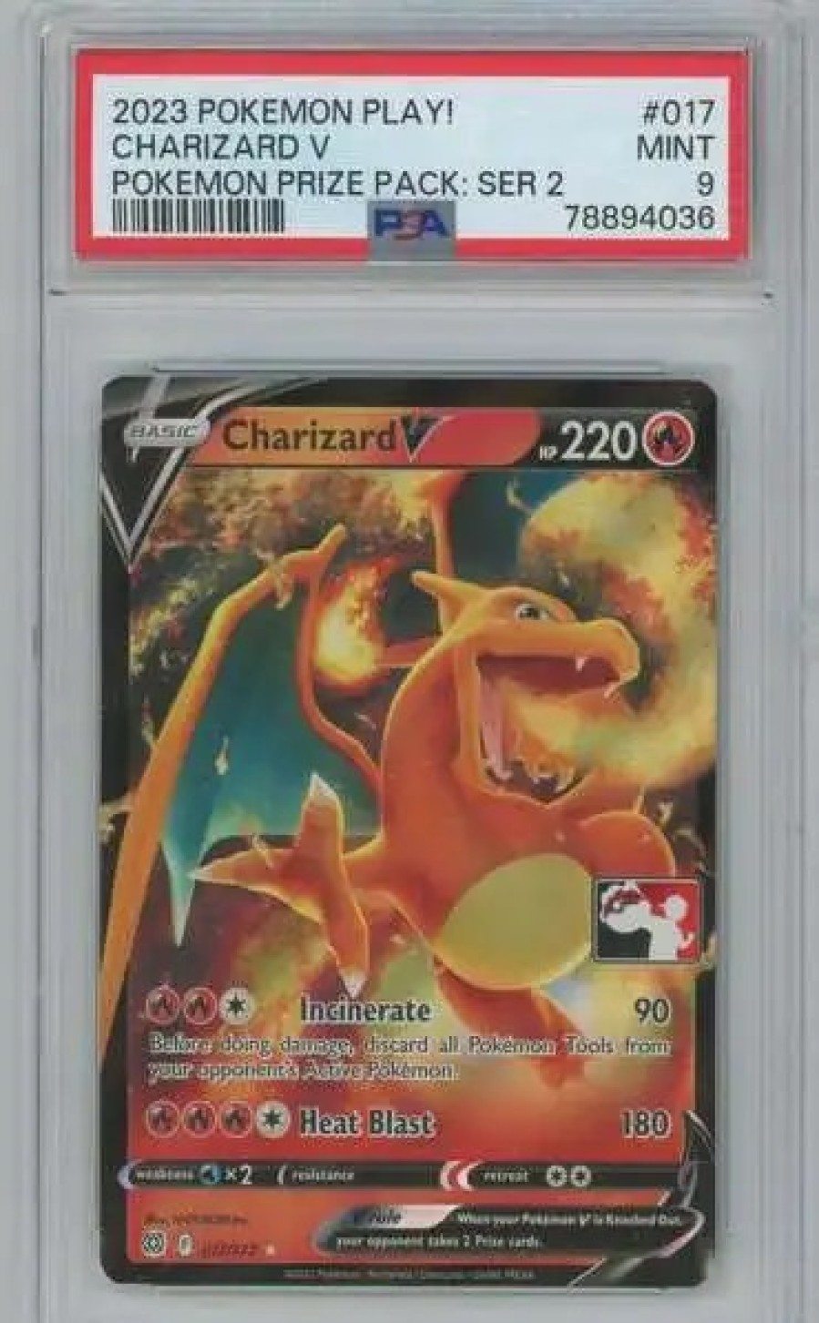 All Brands Pokemon USA | Trading Card Game Pokemon Prize Pack Series 2 Charizard V Ultra Rare Graded Card #17 [Psa 9]