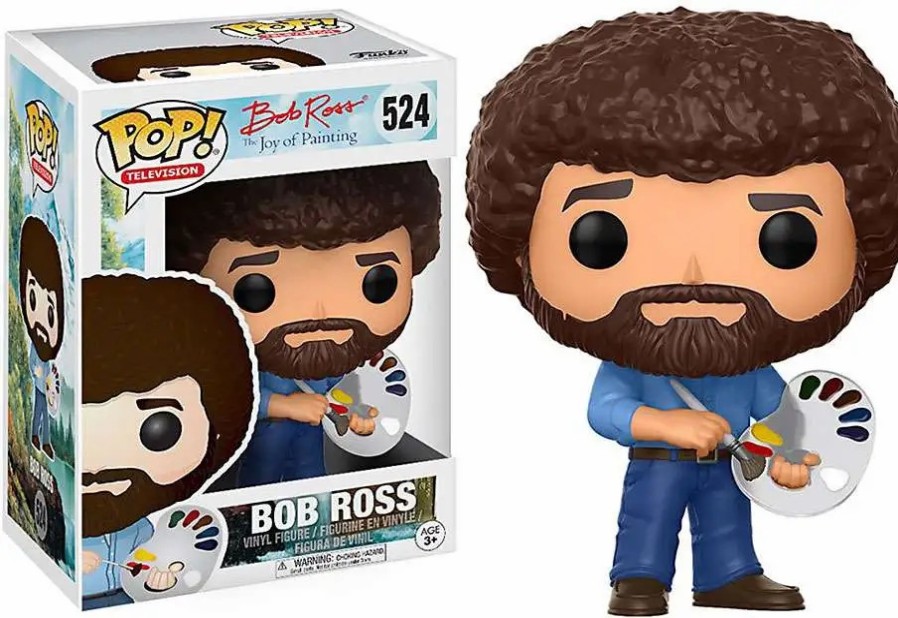 All Brands Funko | Funko Joy Of Painting Pop! Television Bob Ross Vinyl Figure #524 [Holding Paint Palette]