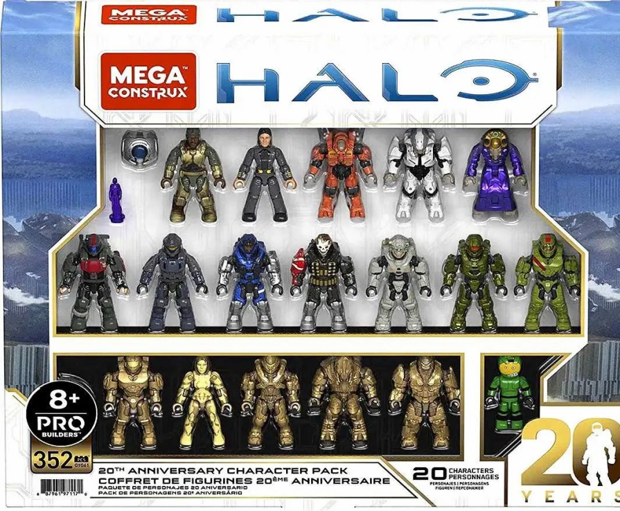 All Brands Mega Construx | Halo 20Th Anniversary Character Pack Exclusive Mini Figure 20-Pack Set