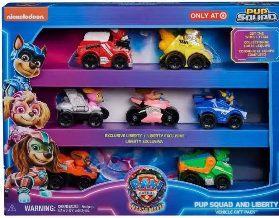 All Brands Spin Master | Paw Patrol The Mighty Movie Pup Squad & Liberty Exclusive Vehicle Gift Pack