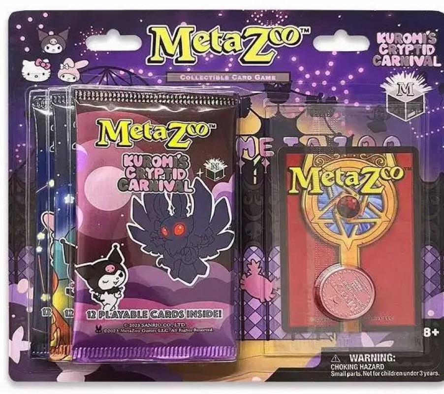 All Brands MetaZoo | Metazoo Trading Card Game Kuromi'S Cryptid Carnival Special Edition Bundle Set [3 Booster Packs + Tarot Card, Promo Card & Coin]